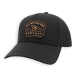 A black hat with a curved brim, featuring a tan embroidered logo on the front that reads 'Dux Waterfowl Company' with a duck silhouette. The cap has perforated side panels for ventilation and is shown against a plain white background.