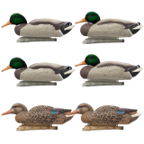 DUX Guide Series Flocked head mallard Decoy 6 pack