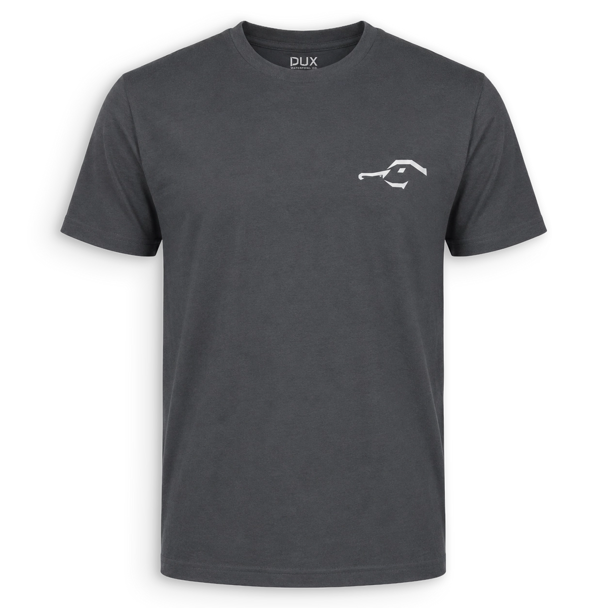 Black t-shirt with white text 'NEVER GAVE US PEACE' on a white background