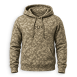 A camouflage pullover hoodie in shades of olive green and tan, featuring a dark 'DUX' logo printed on the chest, shown against a plain white background.