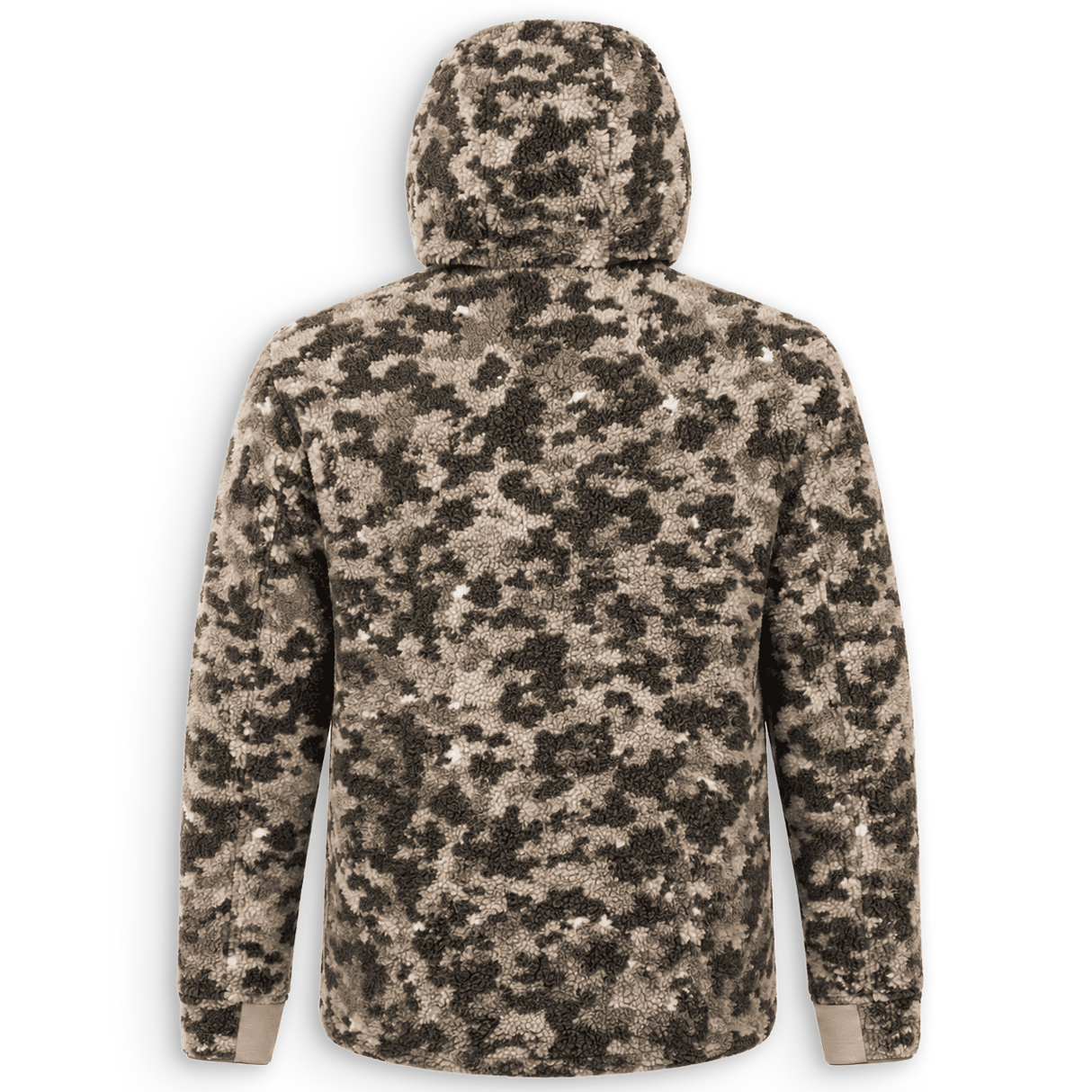 Back view of camouflage very high-quality jacket 
