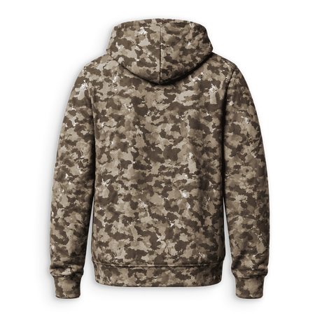 Back of high-quality BUX hunting company camo heavyweight sweatshirt 