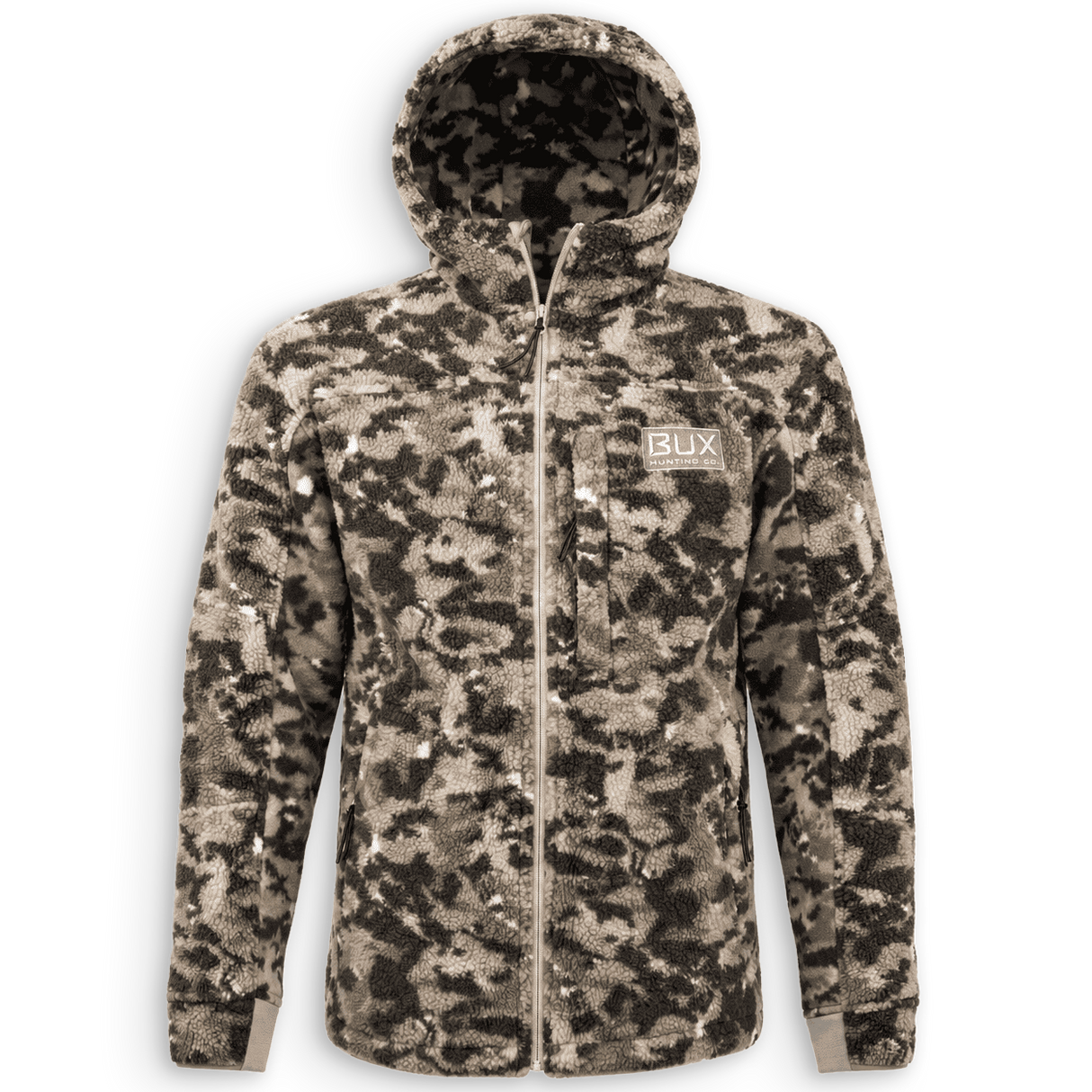 Camouflage jacket front view, very high quality. 