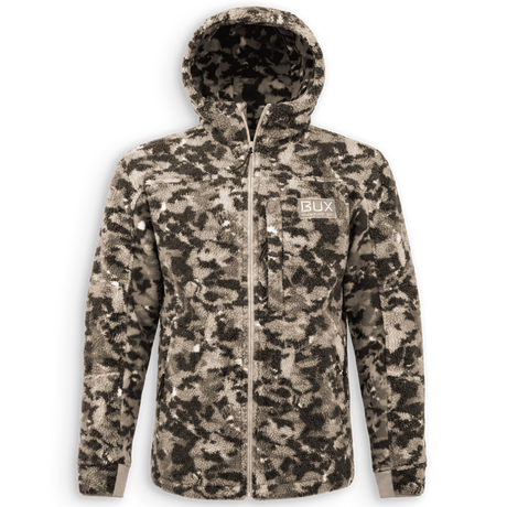 Camouflage jacket front view, very high quality. 