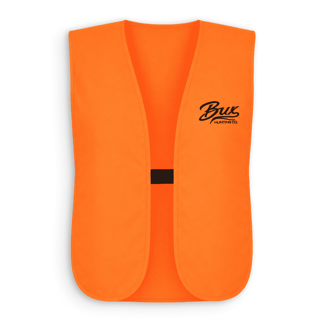 Front of Hi Viz Orange BUX Hunting Company hunting vest 
