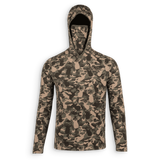 BUX hoodie with mask and hood up 