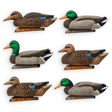 Six realistic duck hunting deco models arranged in a 2x3 grid on a plain white background. The deco ducks show different colorways, including brown and black patterned bodies, gray wings, and green or orange heads.